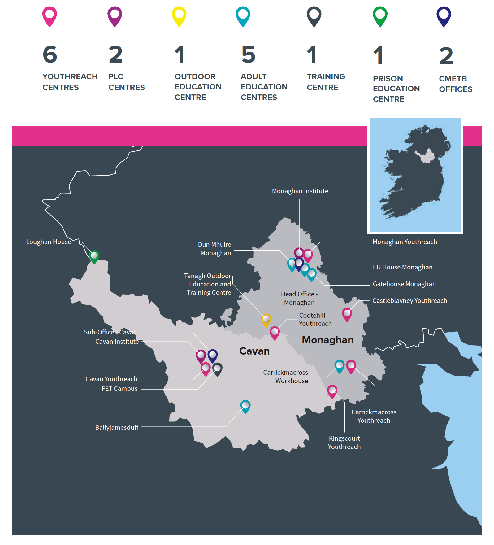 Image of Overview of Service Locations in Cavan and Monaghan