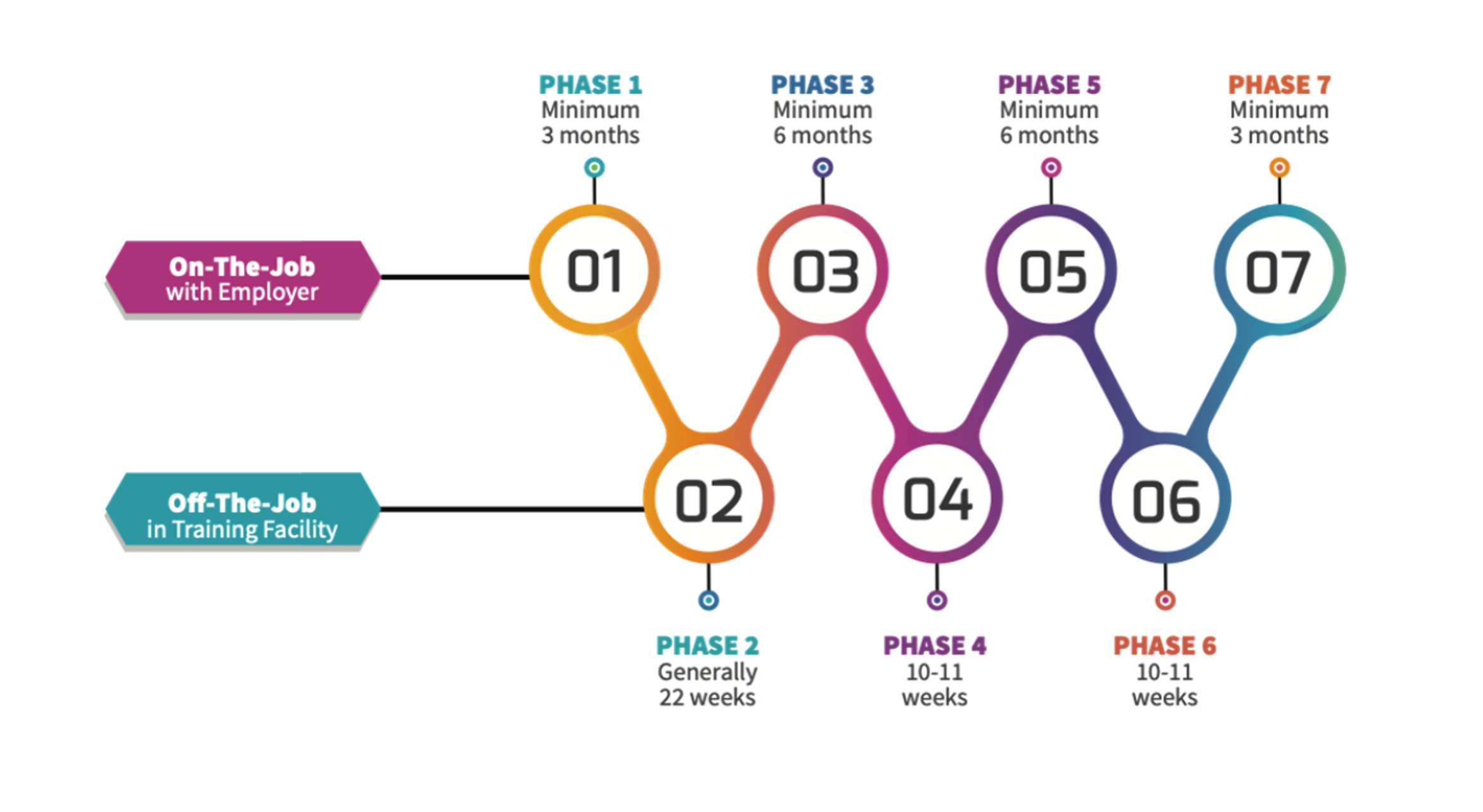 Image of Apprenticeship timeline Image of Apprenticeship timeline