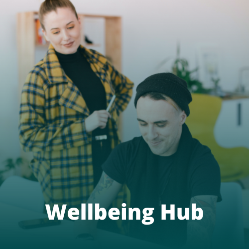 Image: click here for the Wellbeing Hub