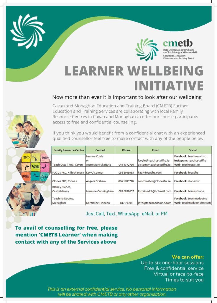 CMETB Learning Wellbeing Poster