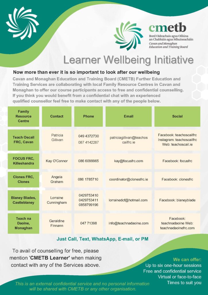 CMETB FET Learner Wellbeing Initiative 